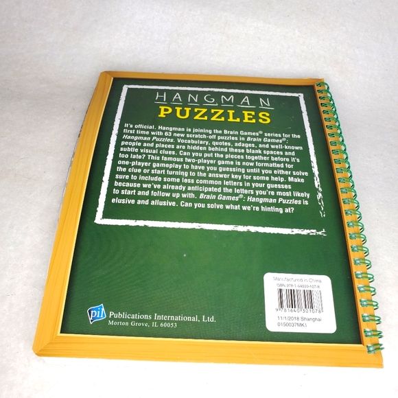 New! Brain Games Hangman Puzzles Book - Picture 6 of 9